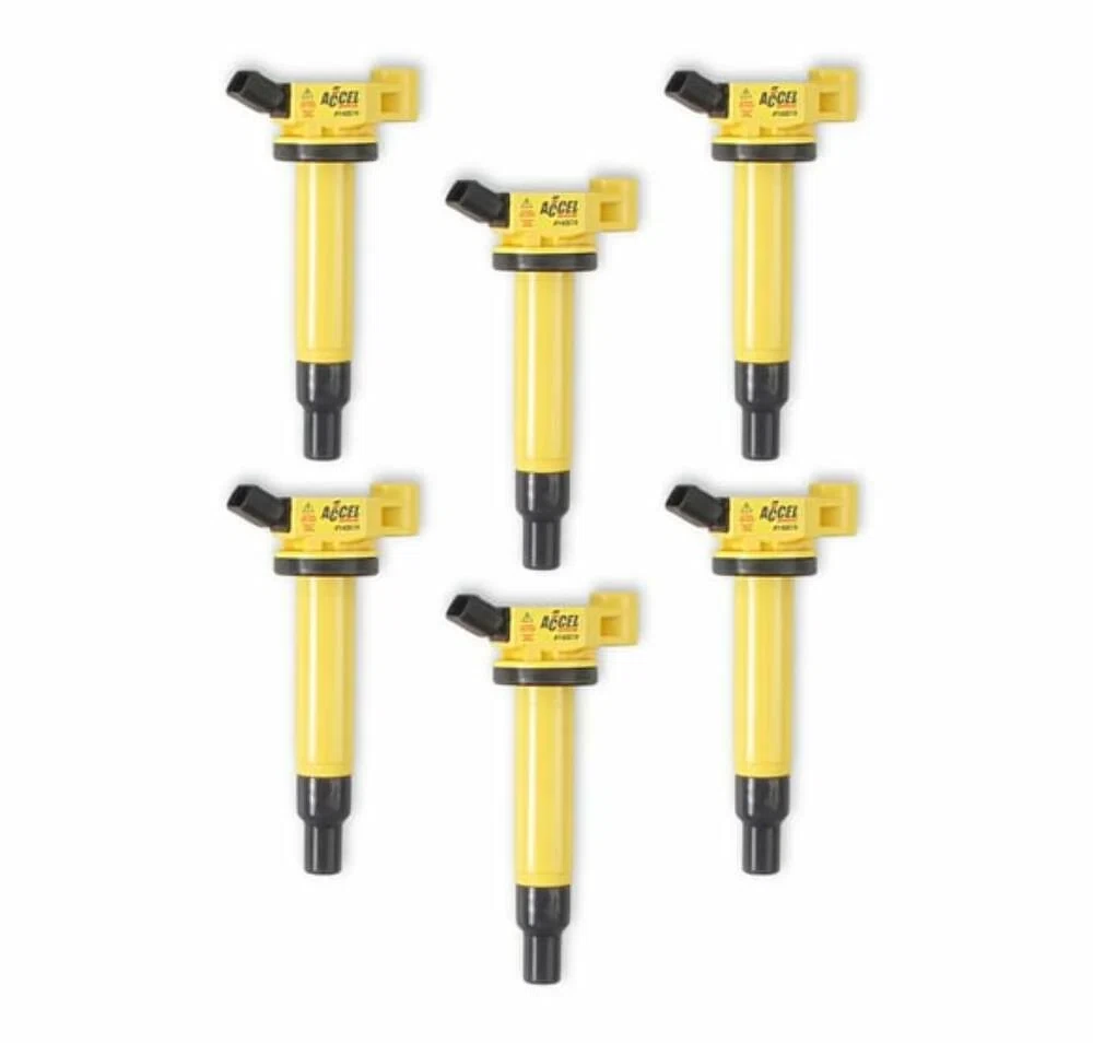 ACCEL Ignition Coil - SuperCoil - Fits Toyota 3.0L - V6 - 6-Pack - 140074-6